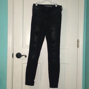 black distressed American Eagle jeans